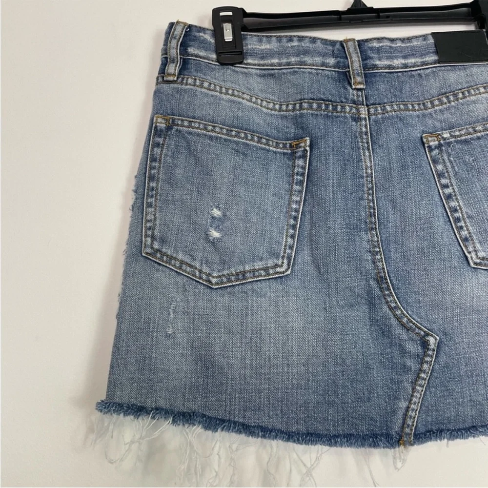 Rails Wynonna Medium Vintage All Over Studded Distressed Jean Mini Skirt. SZ 29
